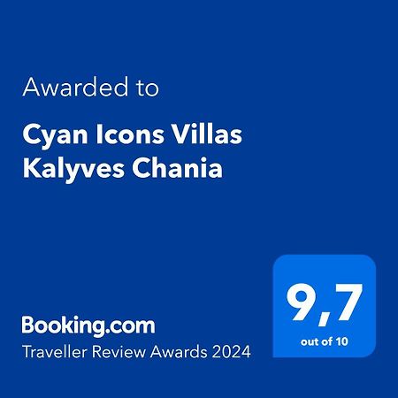 Cyan Icons Villas Kalyves Chania Kültér fotó